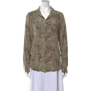 EQUIPMENT Silk Printed Button-Up Top​​​​​